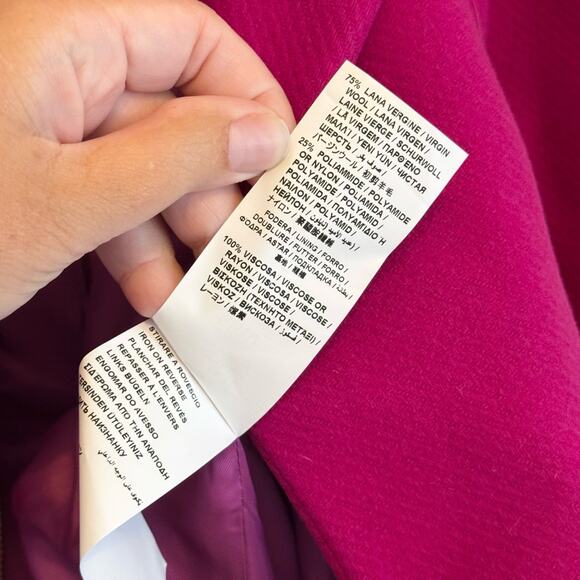 Love Moschino Virgin Wool Blazer Jacket Magenta Pink 10 - Picture 6 of 6